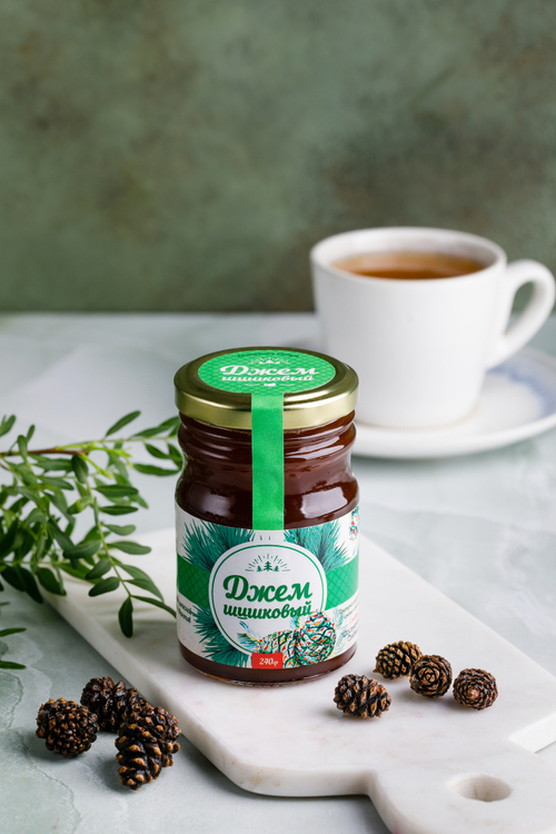 Джем из сосновой шишки "Шишковый" / стекло / 240 гр / Солнечная Сибирь