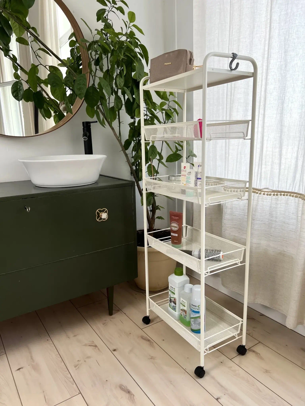 Этажерка 5-секционная «Ладья 25КС», цвет белый, 44*25*119см