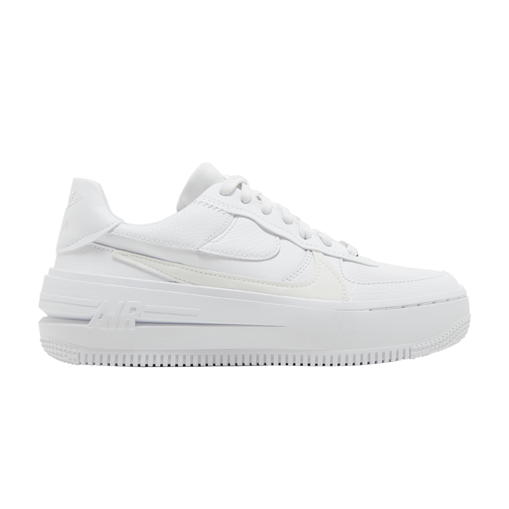 Кроссовки Nike Air Force 1 Plt.Af.Orm "Triple White" (Женская размерная сетка)