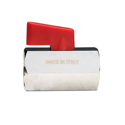 Кран шаровой мини STOUT - 1/2" (ВР/ВР, PN15, Tmax 90°С, ручка-флажок красная)