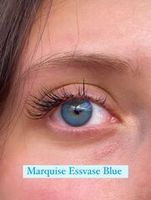 Натуральные Сине - голубые линзы c окантовкой на 12 мес. Marquise essvase Blue/ Для темных и светлых глаз
