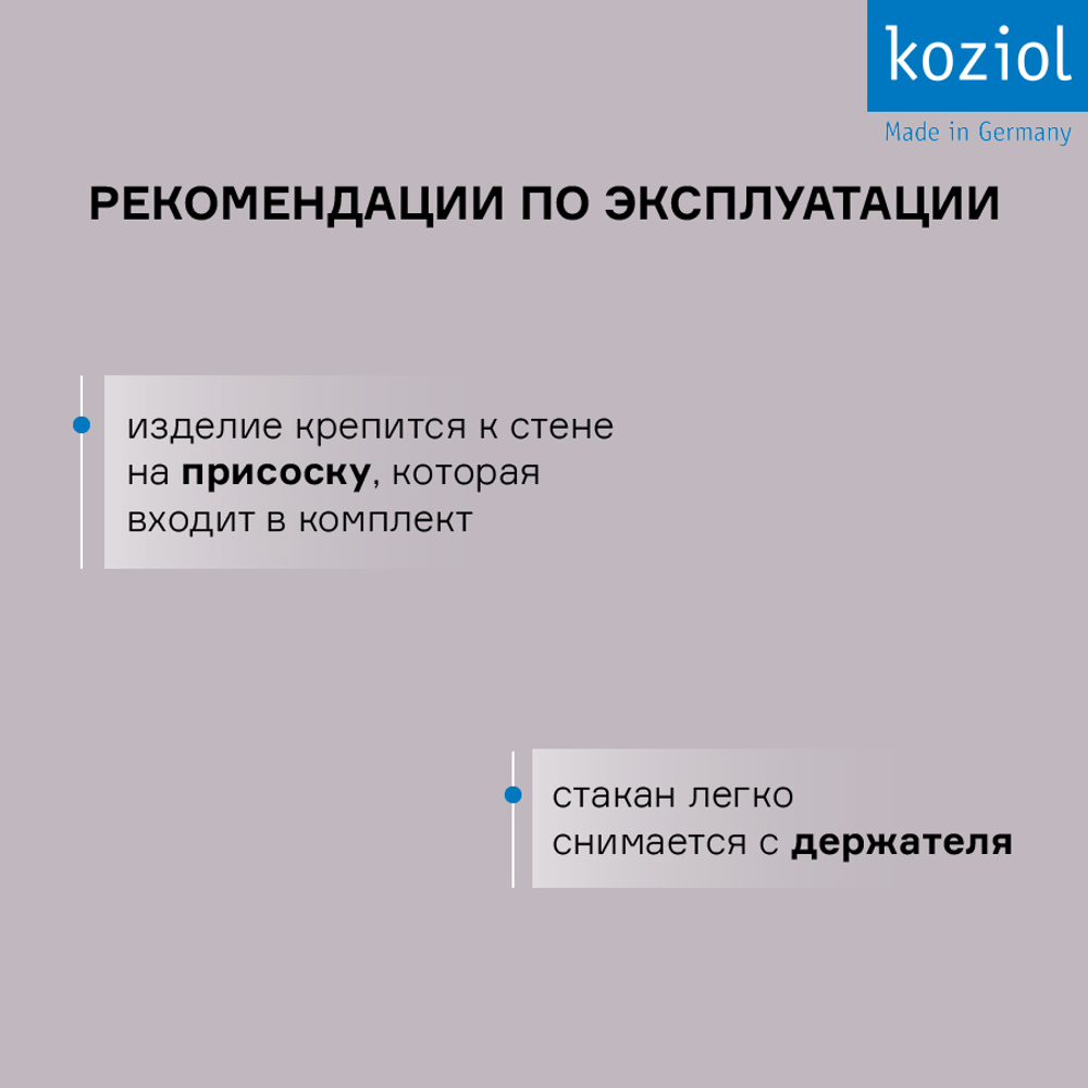 Стакан для зубных щеток на присоске loop, organic, темно-серый