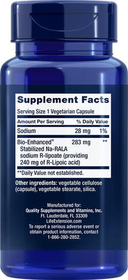 Super R-Lipoic Acid 240 mg 60 vcaps