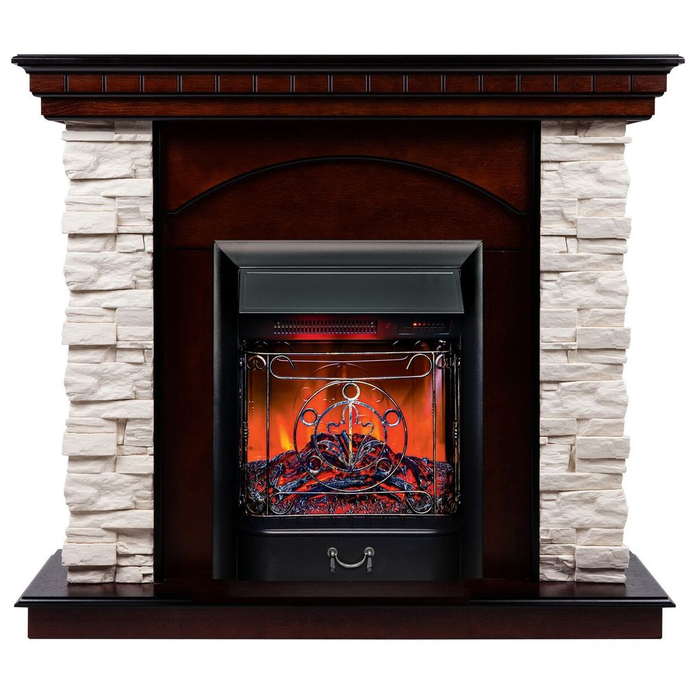 Электрокамин RealFlame Elford AO античный дуб с очагом Majestic Lux Black RC