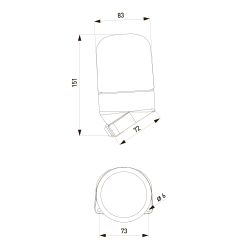 Светильник ЭРА НББ 02-60-002 для бани и сауны керамика/стекло наклонный IP54 E27 max 60Вт 150х90х85 белый НПБ400