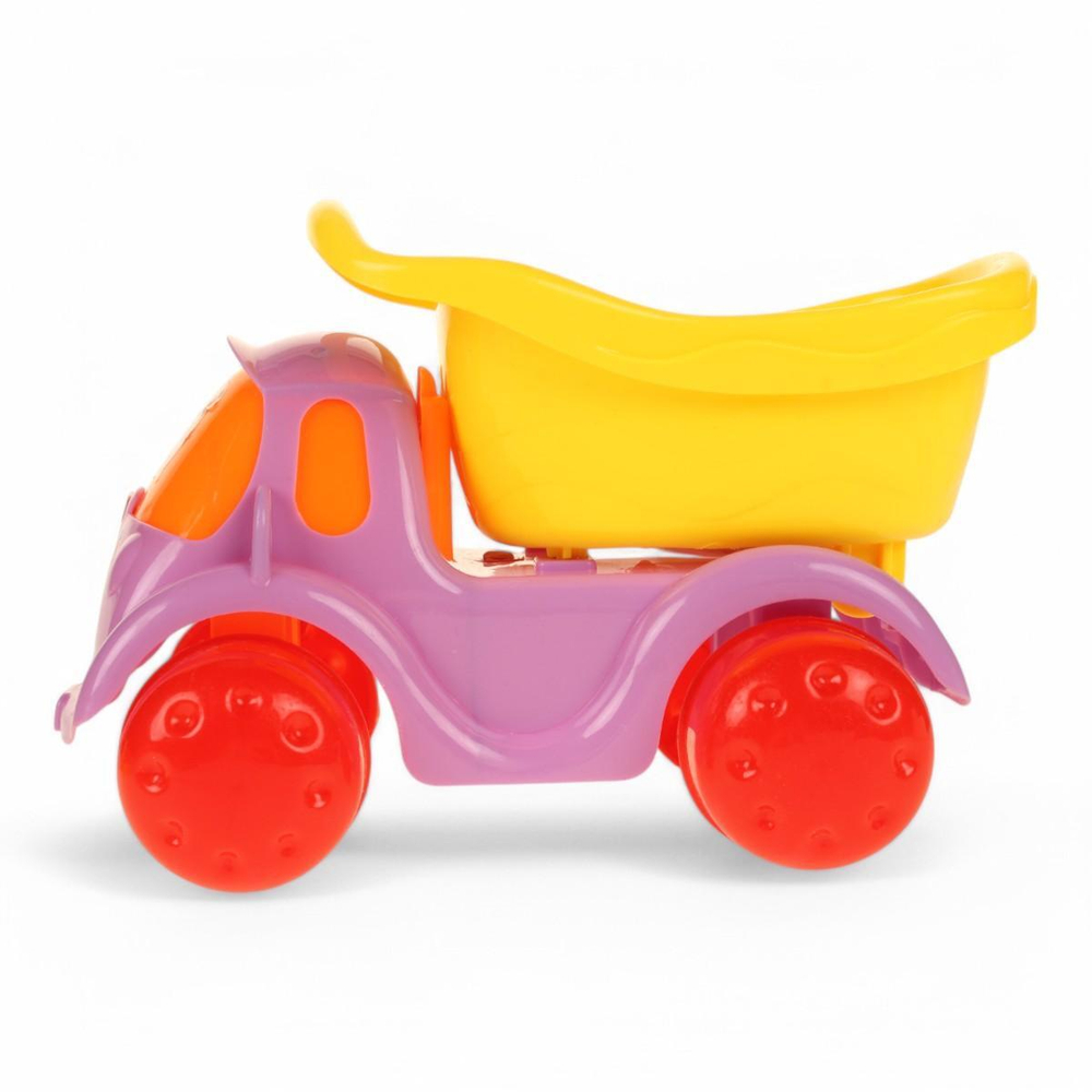 Набор для игры в песок с машинкой (8предм.) лейка,совок,грабли,форм,сет.C150