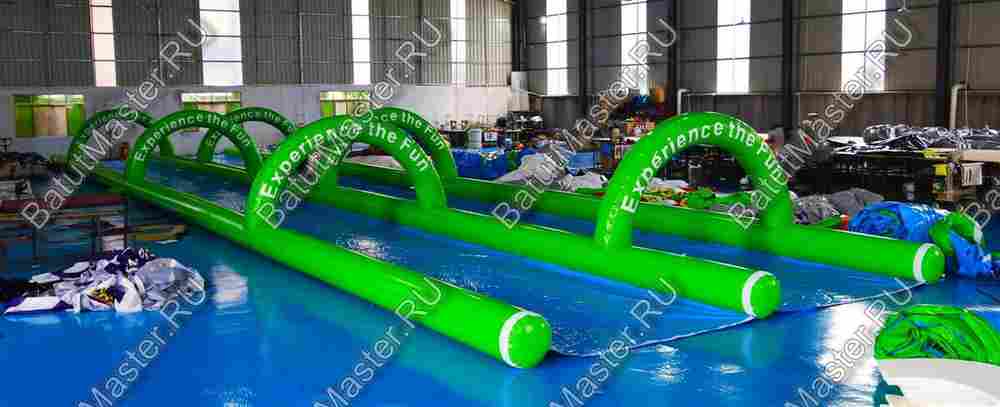 Водная горка без надувного дна, на подкачке ТУРБО "Хит", 152*6,6*2 м