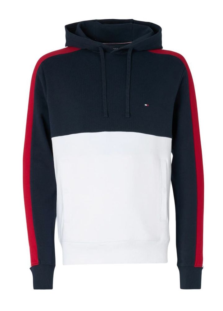 Мужская теннисная кофта Tommy Hilfiger Global Stripe с воротником-стойкой