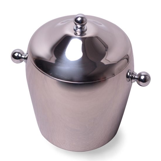 Ведро для льда 1200 мл. с крышкой Kamille KM 4355 из нержавеющей стали с двумя ручками