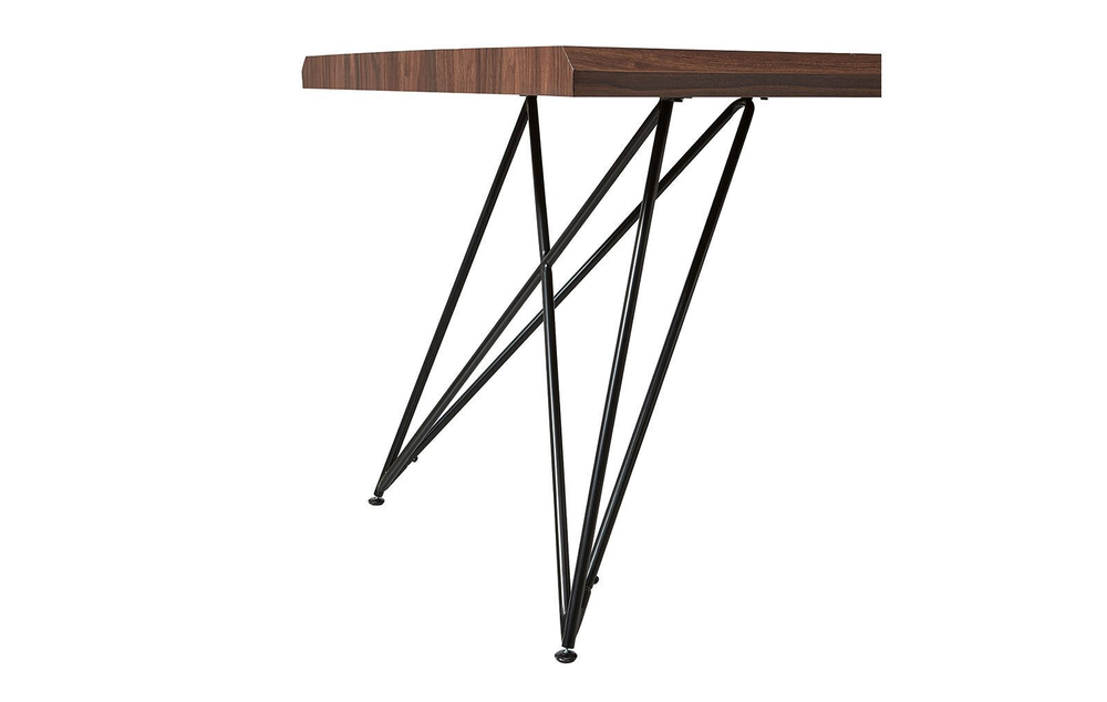 Стол T-1078 орех/матовый черный