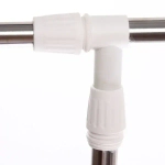 Вешалка напольная широкая на колесиках 150х43х165