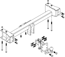 Фаркоп Westfalia 342160600001 для Hummer H2 2002-2009(паспорт и сертификат в комплекте)(без электрики)