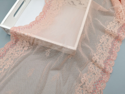 Эластичное кружево, 33см, розовая пудра, (Арт: EK-2738), м