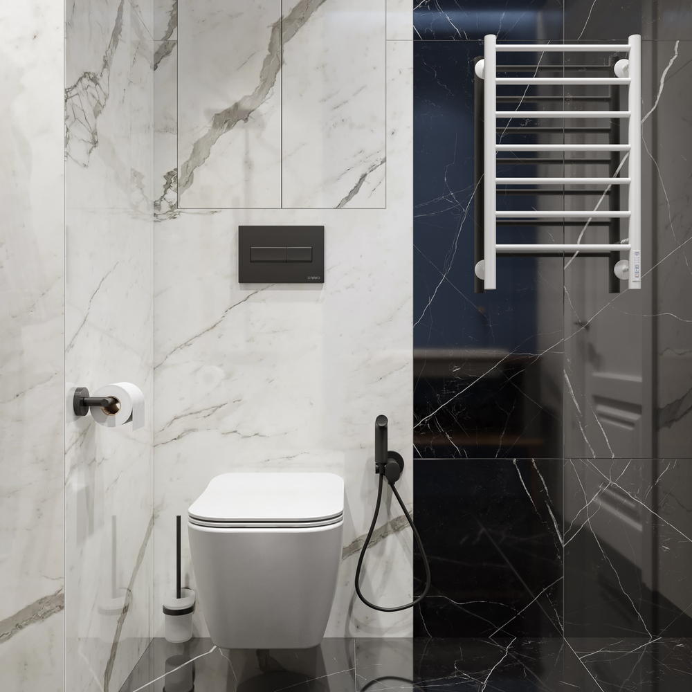 Кнопка смыва для унитаза DIWO 7323 пластик, цвет матовый черный