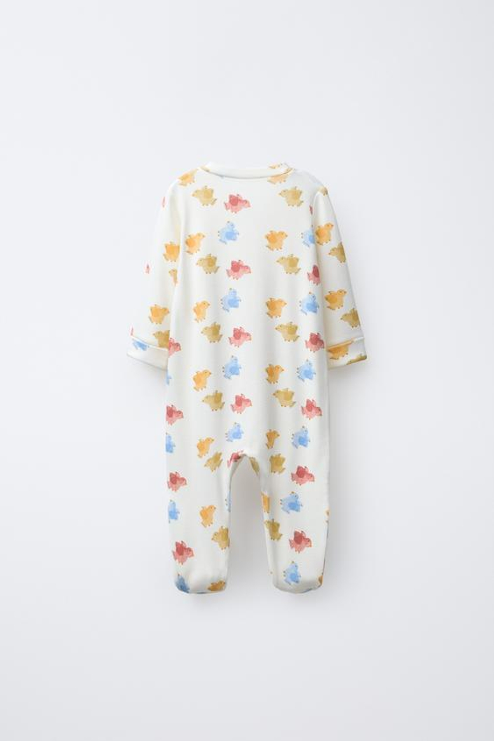 ZARA КОМБИНЕЗОН С ПРИНТОМ «ПТИЧКИ» И ТРАНСФОРМИРУЕМЫМИ СТУПНЯМИ, ЭКРЮ