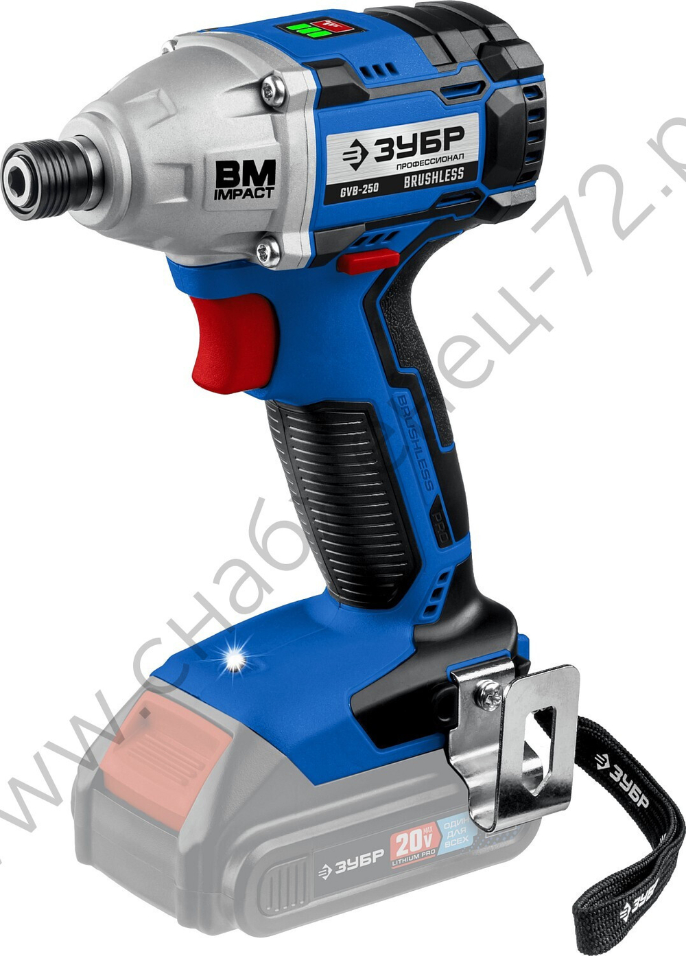 ЗУБР Т7, 20 В, 280 Н·м, без АКБ, бесщеточный винтоверт, Профессионал (GVB-250)