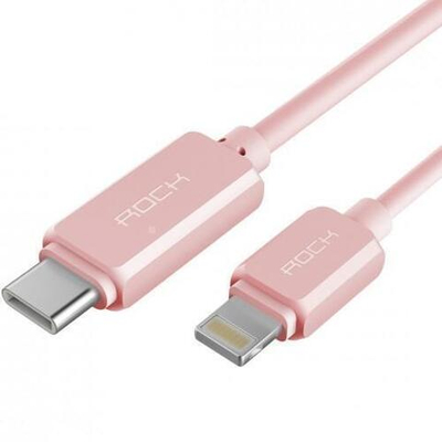 Кабель Rock RCB0414 (Type-C) на (Lightning) 100см (Rose Gold)