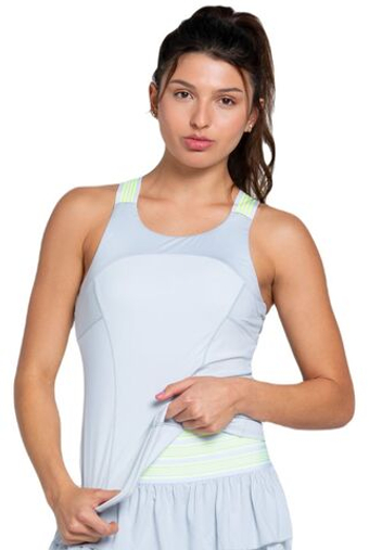 Женский топ теннисный Lucky in Love Steel Going Strong Play On Tank with Bra