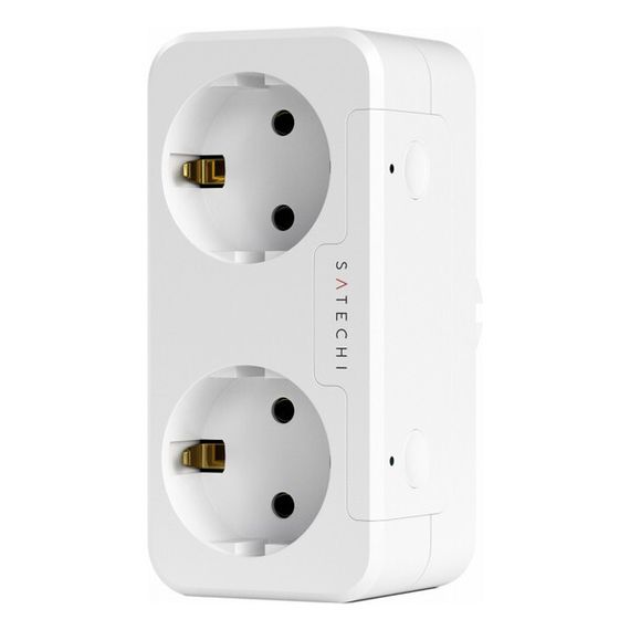 Умная розетка Satechi Homekit Dual Smart Outlet (ST-HK2OAW-EU) белый