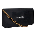 Balenciaga Leather Clutch Women"s Black