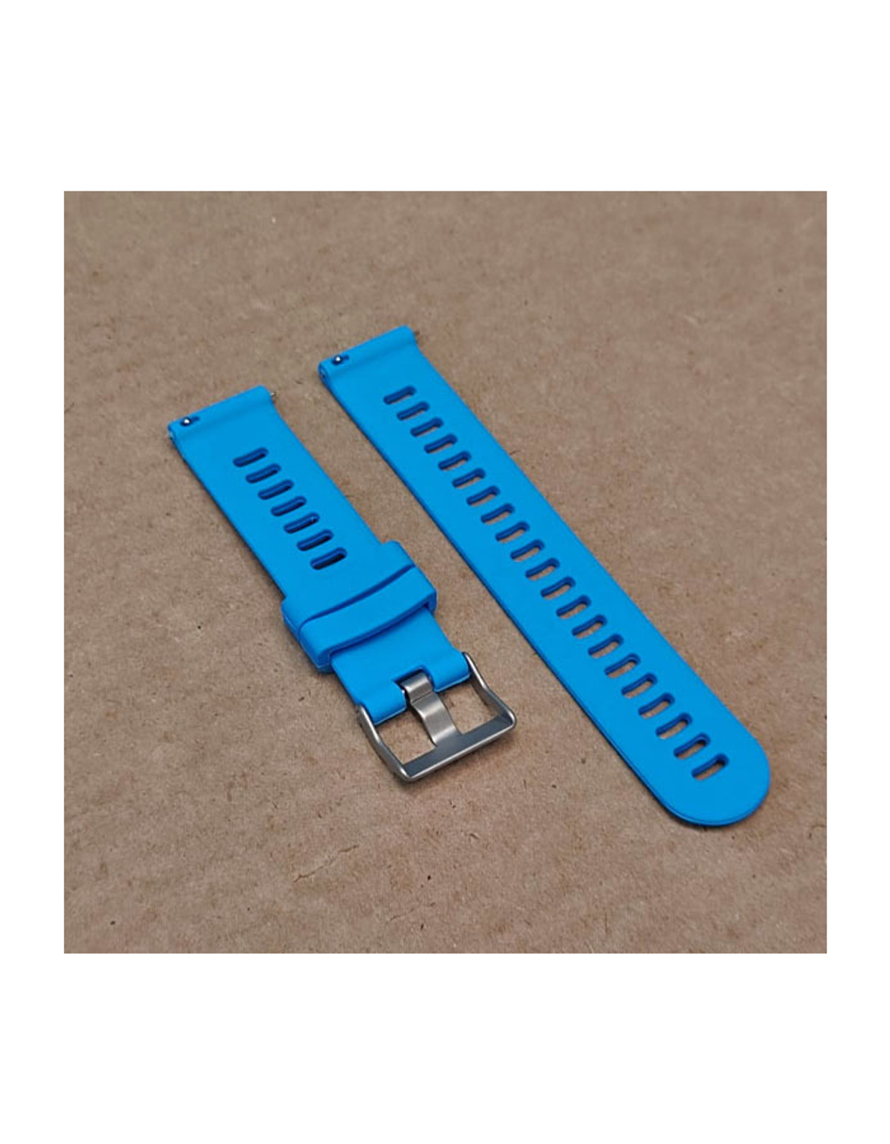 Ремешок Premium 20 мм силиконовый для Garmin Forerunner 55/245/645, Venu, Venu Sq, Venu 2 Plus, Vivoactive 3, Vivomove быстросъемный (Голубой)