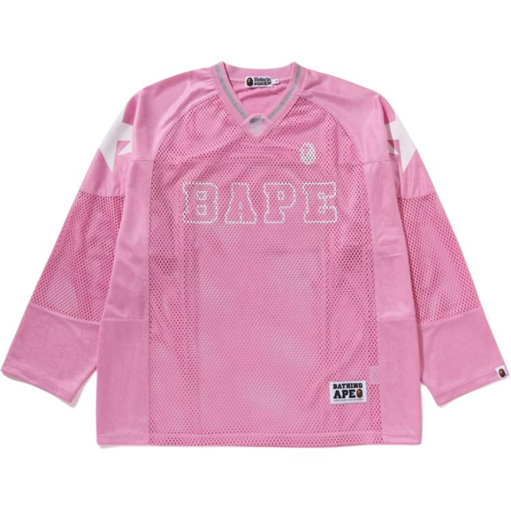 A Bathing Ape Line Camo Multilogo Relaxed Fit Football Jersey