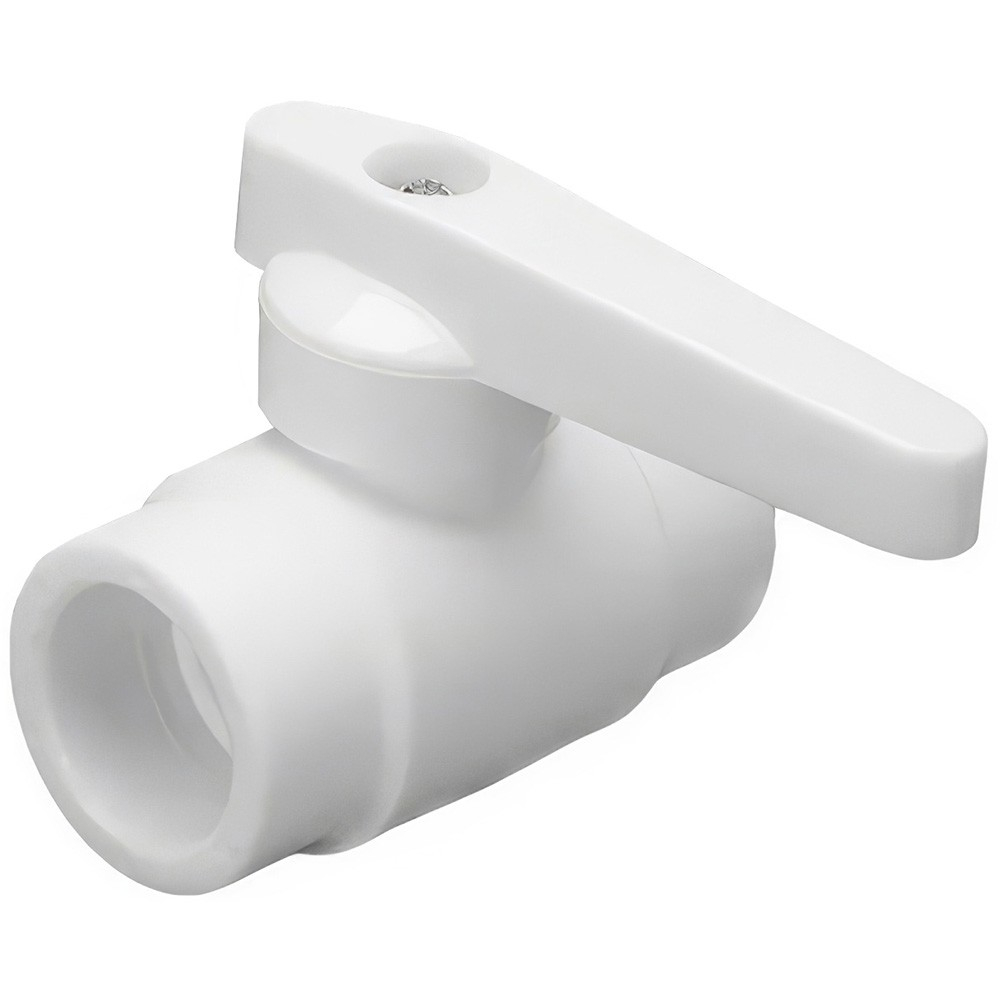 Шаровый кран полипропиленовый PPRC 63 FDplast, белый (уп. 8 шт)