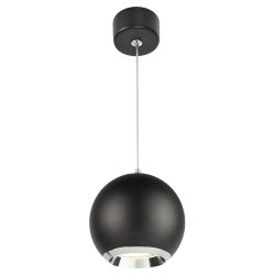 Светильник подвесной ЭРА PL32 BK/CH под лампу MR16 GU10 черный/хром | Подвесные светильники