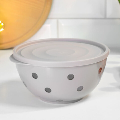 Салатник 1,4л с крышкой Sens, цвет дымчато-серый