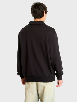 Свитшот на молнии C.P. Company Logo Diagonal Raised Fleece Half Zip Black