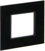 SKANDY Рамка 1-местная SK-F21Bl стекло черный IEK