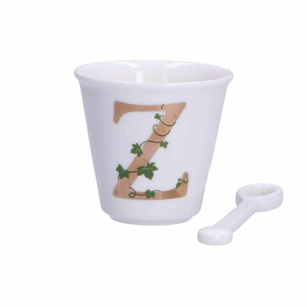 La Porcellana Bianca - Набор Unico, чашка и ложка для эспрессо, 75 мл, буква Z / артикул   P00450015Z  / GTIN 8027549110085