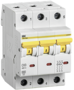 KARAT Автоматический выключатель ВА47-60M 3P C 63А 6кА IEK