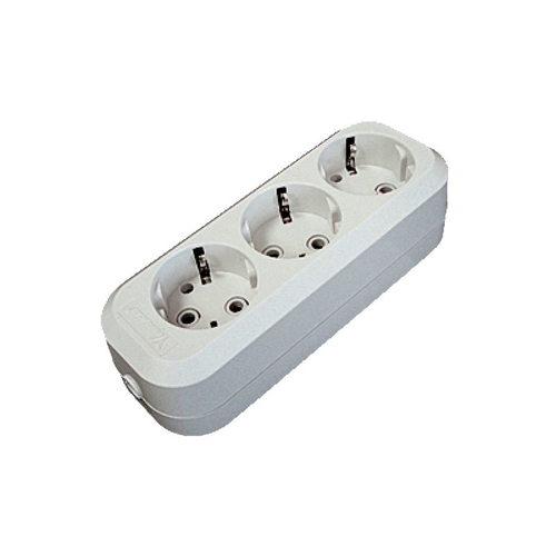 Колодка UNIVersal 3 гнезда  с заземляющими контактами E303