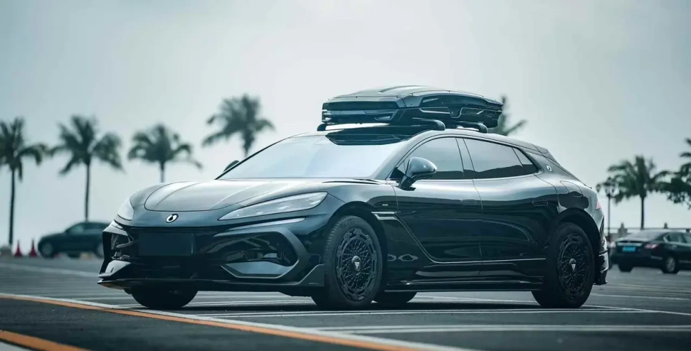 Карбоновый обвес для DENZA Z9 GT 2024+ Денза Губа переднего бампера Боковые юбки Спойлер на крышу диффузор заднего бампера клыки