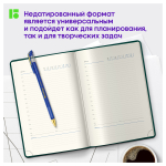 Ежедневник недатированный, А5, 160л., кожзам, Berlingo "Vivella Prestige", зеленый