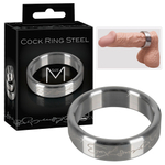 Эрекционное кольцо из стали Cock Ring Steel M (Цвет: серебро)