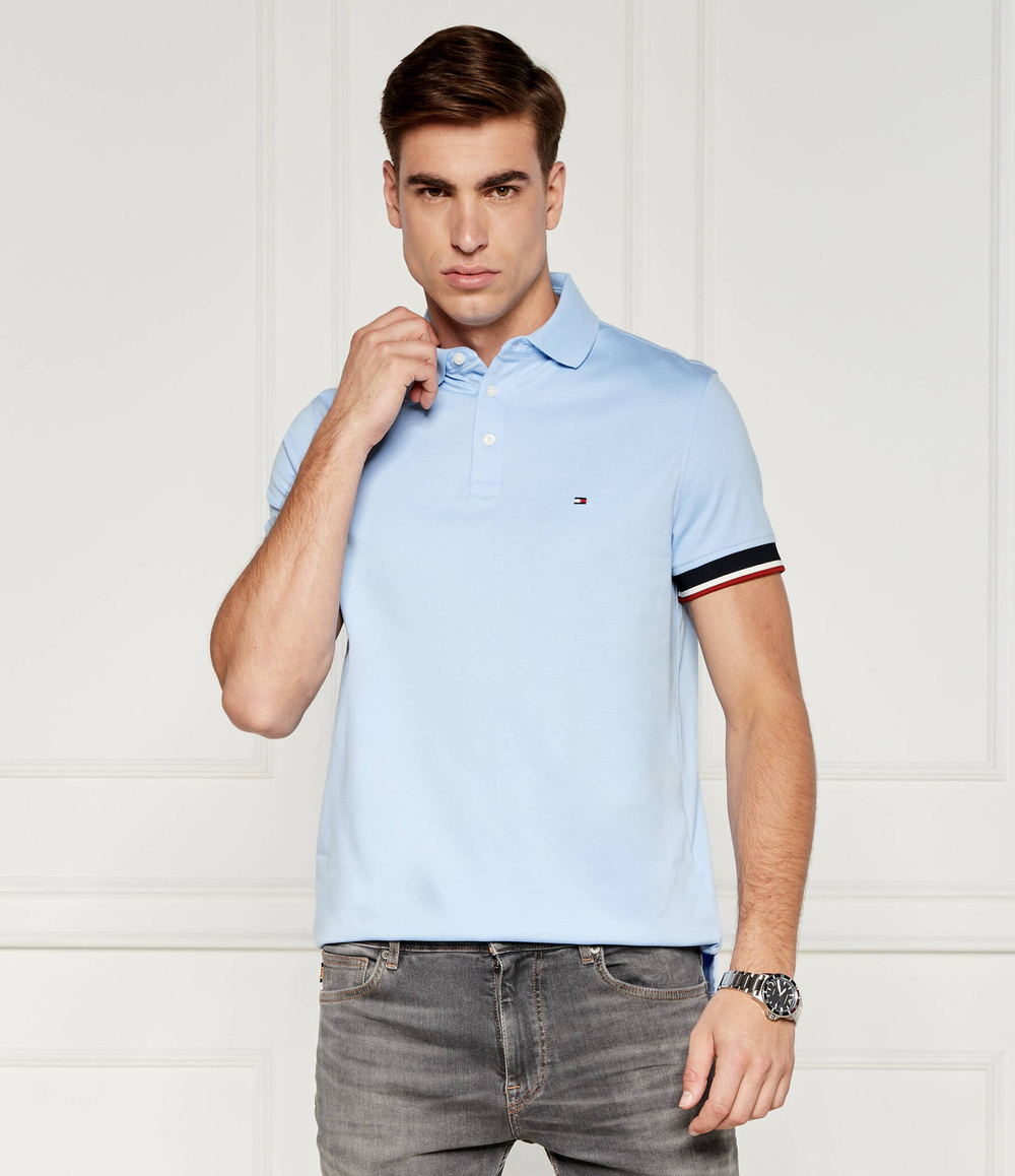 Поло Tommy Hilfiger - голубой(MW0MW35588)