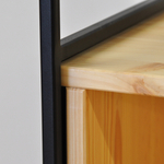 Стеллаж Бьерн из массива сосны с металлическими стенками