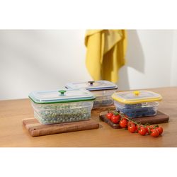 Контейнер для переноски и хранения силиконовый прямоугольный складной Silikobox, 600 мл, желтый