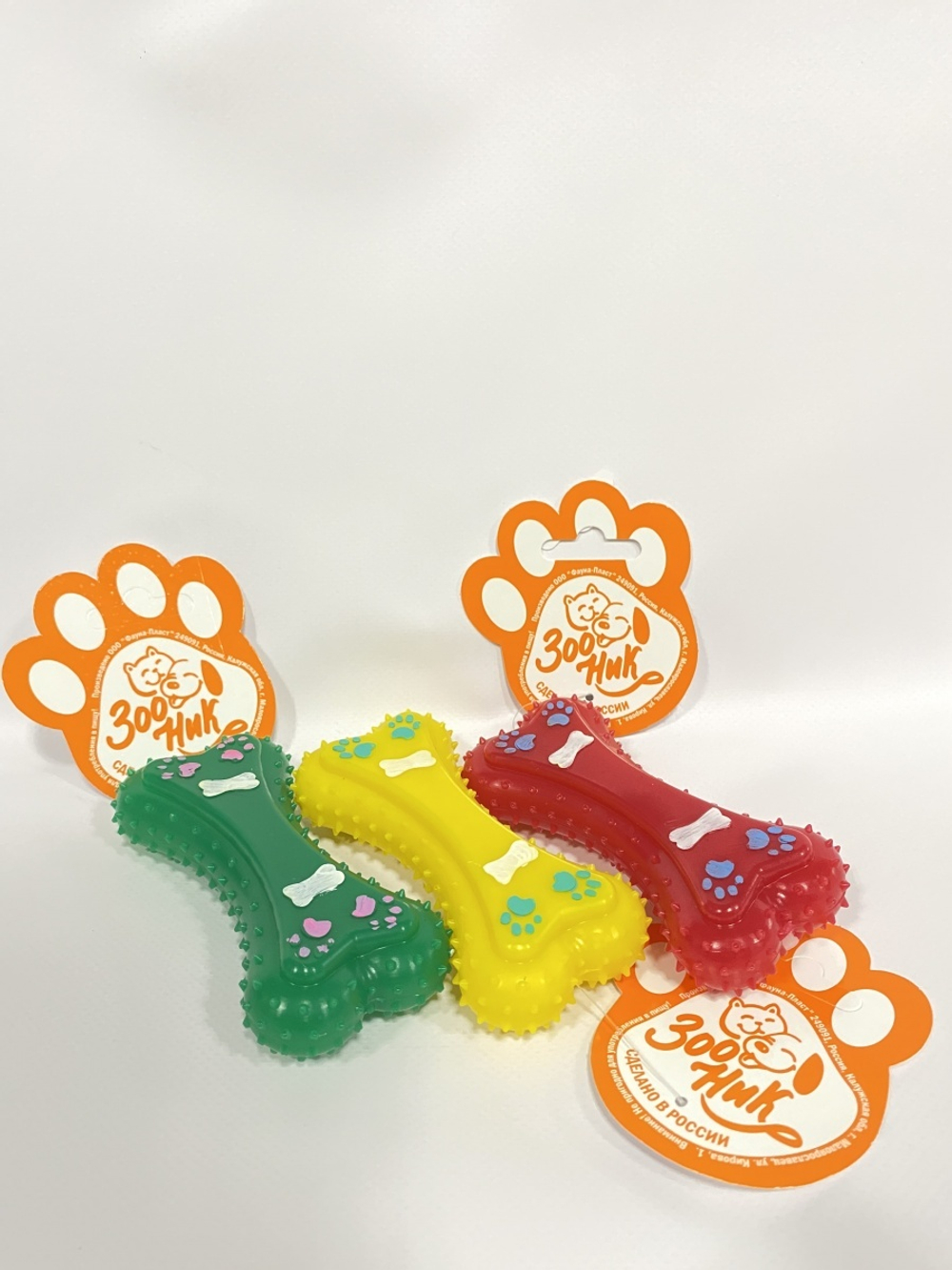 ZOONIK Игрушка для собак "Косточка с лапками", 12 см