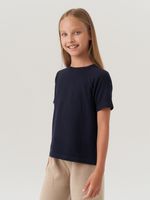 Джемпер для девочки с коротким рукавом AT1083 синий