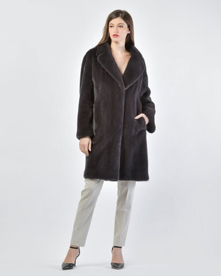 Шуба из меха норки