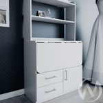 Стол компьютерный/Стол швейный СП-1 (белый поры дерева)