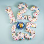 Шар (18"/46 см) Круг, Щенячий Патруль, С Днем Рождения!, Синий