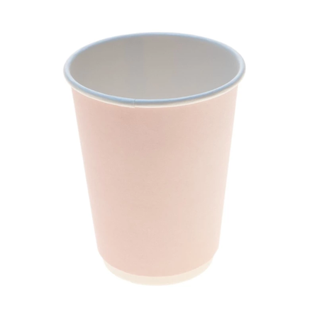 Стакан бумажный 2сл 300 мл, d=90 мм пастель розовый для горячего