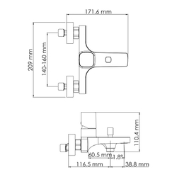 Naab 8601 Смеситель для ванны и душа