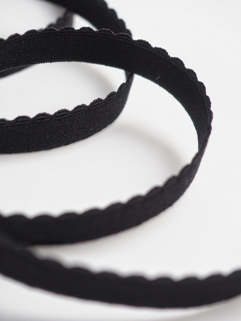 Резинка отделочная черная ажурная ширина 10 мм с учетом фестона