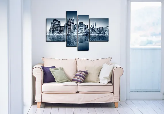 Модульная картина "Ночной Нью-Йорк"