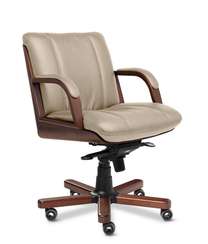 Кресло для руководителя Cannes B бежевая кожа